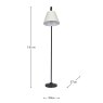 Pacific Ari Black Metal Curved Arm Floor Lamp Dimensions