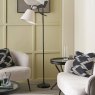 Pacific Ari Black Metal Curved Arm Floor Lamp Lifestyle