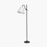 Pacific Ari Black Metal Curved Arm Floor Lamp