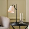 Pacific Ari Black Metal Curved Arm Table Lamp Lifestyle