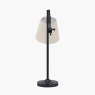 Pacific Ari Black Metal Curved Arm Table Lamp Reverse