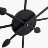 Pacific Black Metal Round Wall Clock Dial Detail