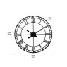 Pacific Black Metal Round Wall Clock Dimensions