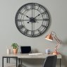 Pacific Black Metal Round Wall Clock Lifestyle