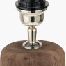 Pacific Inaya Natural Wood Table Lamp With Milos Linen Shade Socket Detail