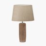Pacific Inaya Natural Wood Table Lamp With Milos Linen Shade