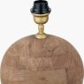 Pacific Ziva Antique Wood Table Lamp socket detail
