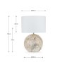 Pacific Viejo Natural Stone Effect Ceramic Table Lamp Dimensions