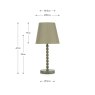 Pacific Sophia Olive Metal Bobble Table Lamp Dimensions