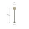 Pacific Sophia Olive Metal Bobble Floor Lamp Dimensions