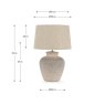 Pacific Rhone Ombre Sand Textured Ceramic Table Lamp Short Dimensions