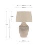 Pacific Rhone Ombre Sand Textured Ceramic Table Lamp Tall Dimensions