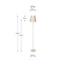Pacific Sophia Putty Metal Bobble Floor Lamp Dimensions