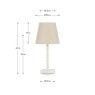 Pacific Sophia Putty Metal Bobble Table Lamp Dimensions