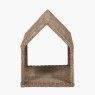 Pacific Tobs Grey Rattan House Dog Basket Front View