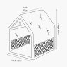 Pacific Tobs Grey Rattan House Dog Basket Dimensions