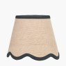 Pacific Tabitha Cream Jute Scallop Shade Black Binding 16cm