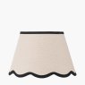Pacific Tabitha Cream Jute Scallop Shade Black Binding 25cm
