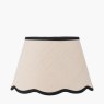 Pacific Tabitha Cream Jute Scallop Shade Black Binding 30cm