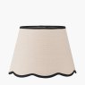 Pacific Tabitha Cream Jute Scallop Shade Black Binding 35cm