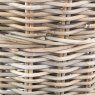 Pacific Tobs Grey Kubu Rattan Round Waste Paper Bin Detail