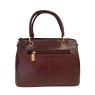 Nova Leathers Dark Brown Goat Leather Grab Bag Reverse