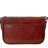 Nova Leathers Cognac Half Flap Shoulder Bag Reverse
