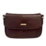 Nova Leathers Dark Brown Half Flap Shoulder Bag