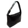 Nova Leathers Black Short Handle Shoulder Bag Angled View