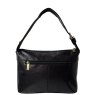 Nova Leathers Black Short Handle Shoulder Bag Reverse