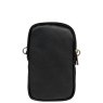 Nova Leathers Black Twin Zip Top Phone Bag Reverse