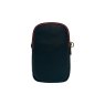 Nova Leathers Black Tan Twin Zip Top Phone Bag Reverse