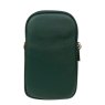 Nova Leathers Bottle Green Twin Zip Top Phone Bag Reverse