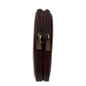 Nova Leathers Hot Chocolate Twin Zip Top Phone Bag Side View