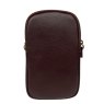 Nova Leathers Hot Chocolate Twin Zip Top Phone Bag Reverse