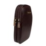 Nova Leathers Hot Chocolate Twin Zip Top Phone Bag Angled View