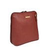 Nova Leathers Tan Small Dome Bag Angled View