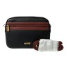Nova Leathers Black Tan Camera Bag With Strap