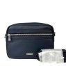 Nova Leathers Navy Camera Bag with Strap