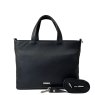 Nova Leathers Black Medium Square Grab Bag With Strap