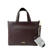 Nova Leathers Hot Chocolate Medium Square Grab Bag With Strap