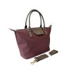 David Jones Windsor Wine Medium Tab Over Tote Bag Angled View