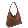 David Jones Red Mud Slouchy Button Hobo Bag Angled View