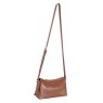 David Jones Red Mud Leather Effect Triple Shoulder Bag Angled View