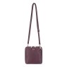 David Jones Dark Bordeaux Zip Top Dome Bag with Strap