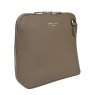David Jones Warm Grey Sand Zip Top Dome Bag Angled View