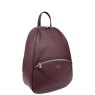 David Jones Dark Bordeaux Rounded Backpack Angled View