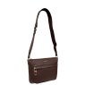 David Jones Sandalwood Brown Messenger Bag Angled View