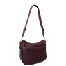 David Jones Dark Bordeaux Simple Shoulder Bag Angled With Strap