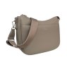 David Jones Warm Grey Sand Simple Shoulder Bag Angled View